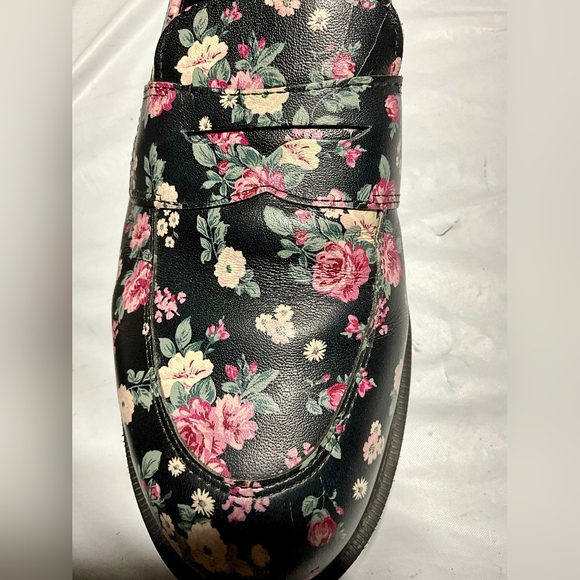 DR. MARTENS ADDY Printed Floral Leather Loafers Shoes Women's Size 9 - Picture 5 of 9